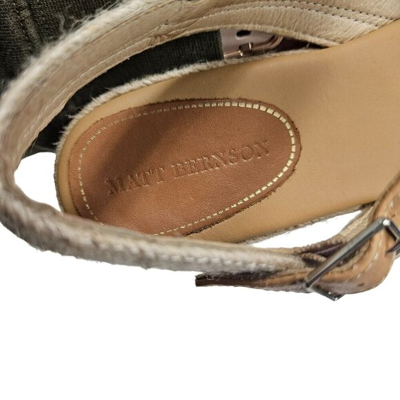 Matt Bernson Women's Espadrille Wedge Sandals Size 8M Tan & Beige Boho Beachy - Picture 3 of 14
